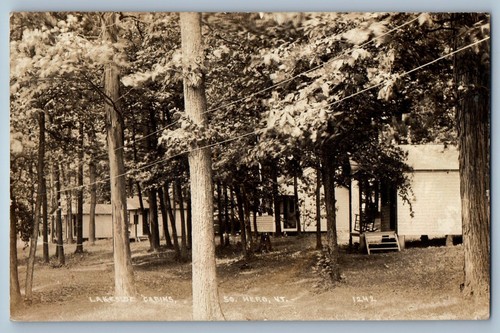 1939 lakeside cabins - cabins, trees