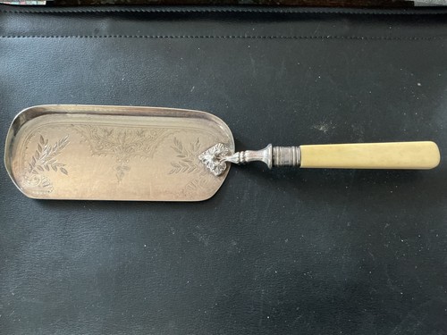 Antique silverplate crumb - antique,