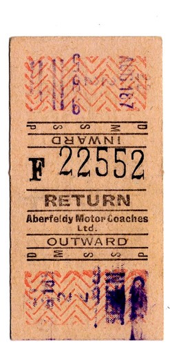 Bus ticket aberfeldy - bus, motor