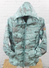 O'Neill Hooded Packable Down Parka Jacket, Women's Medium, Green AOP New