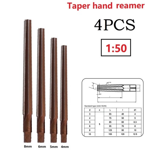 Taper pin reamer shank - taper,