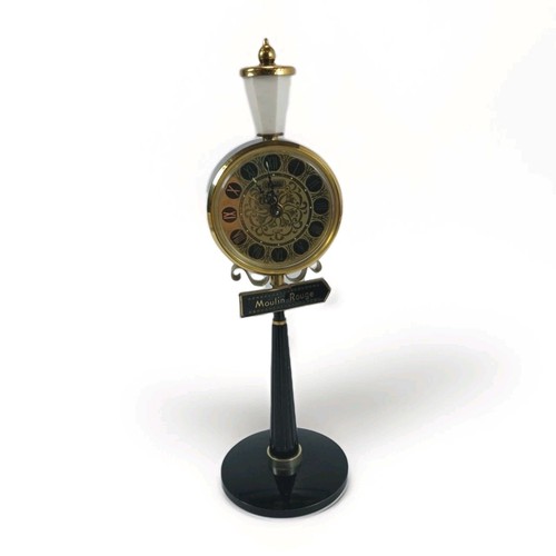 Vtg rhythm alarm clock moulin - alarm,