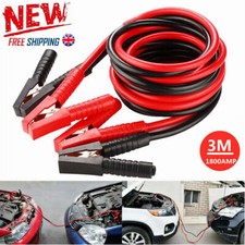 Heavy Duty Jump Leads 3M 1800AMP Booster Cables Car Van Battery Starter Recovery