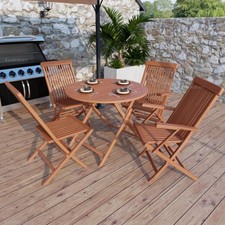 Teak 4 Seat Outdoor Dining Set