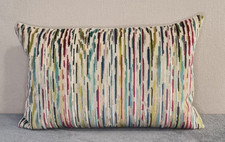 Harlequin Nuru Aqua/Magenta/Cream & Omega Velvet Cushion Cover 35x55 cm 