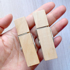 Large Wooden Clothespins Set