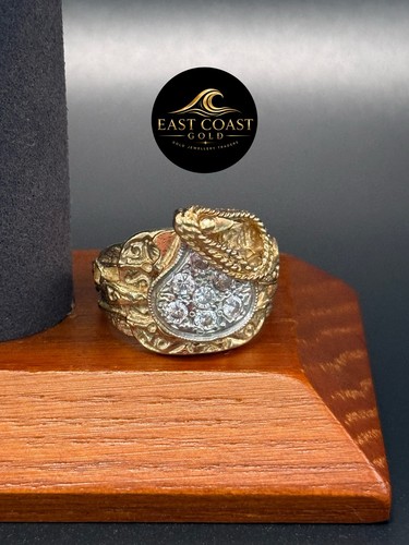 9ct gold saddle ring size - saddle,