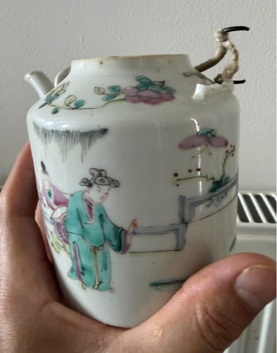 Porcelain teapot with lid - porcelain,