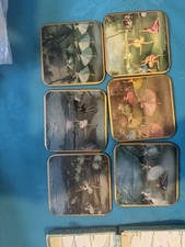 Win-el-ware Ballerina Set of 6 Coasters Including Box Vintage Retro