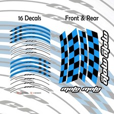 For Aprilia RSV1000 R RSV Mille R 04-10 17" Rim Wheel Stickers Decals GP01 Aqua