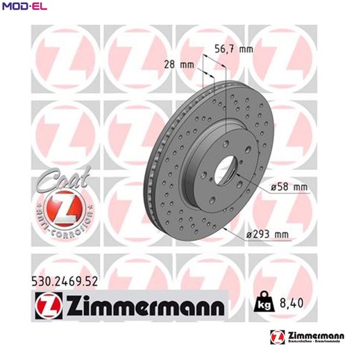 Brake disc 530 2469 for - 530.2469.52,