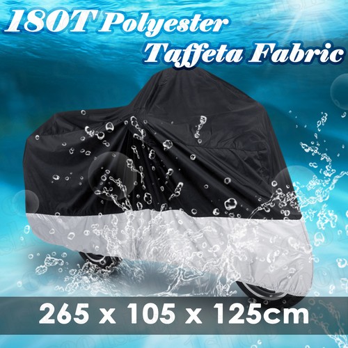 Black silver motorcycle cover - black+silver,