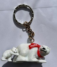 Coca Cola Polar Bear With Cub Collectable Keyring 1993 Vintage