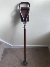 VintageTriton  Made In England Shooting Stick with Mud Flap Leather Seat