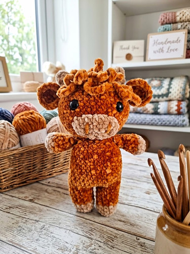 Crochet highland cow - highland,
