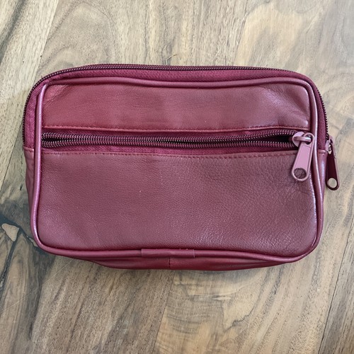 100 leather pouch bag - 100%, red