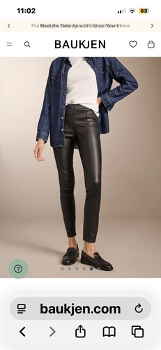 Real stretch leather leggings