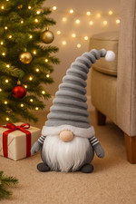 Christmas Grey Gonk Decoration Large Nordic Santa Xmas Soft Plush 65cm Gnome