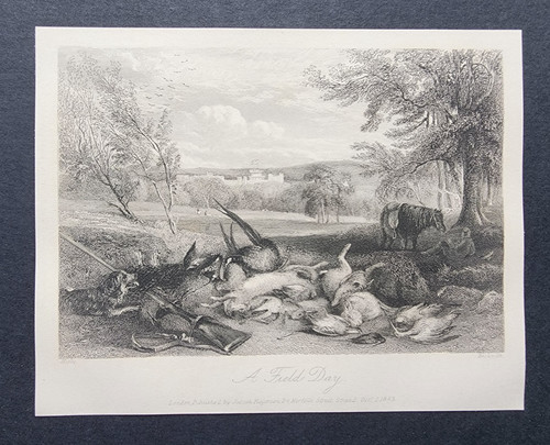 Antique 1843 print shooting - antique,