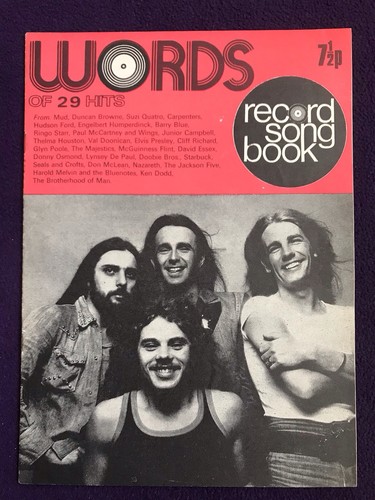 Record song book - song, (words)