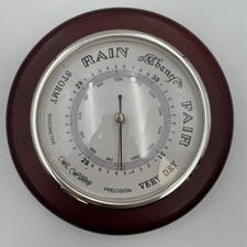 WM. Widdop Precision Barometer Wooden Mount 20cm Untested                    K12