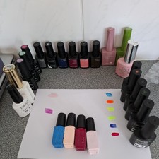 24 x Gel nail polishes - Lavender Violets, Sensationail, Laguna Moon, Canni etc.