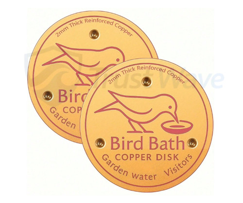 2pcs bird bath copper - bath, disk