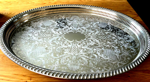 Large vintage silver plated - large,