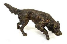 Antique 19th century Cold Painted Bronze Setter / Dog