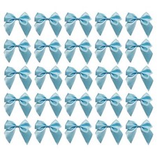 50PCS Light Blue Bows Small