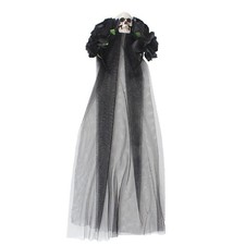 BlackRose Veil Headband Corpse Bride Fancy Dress Halloween Day Of The Dead Skull