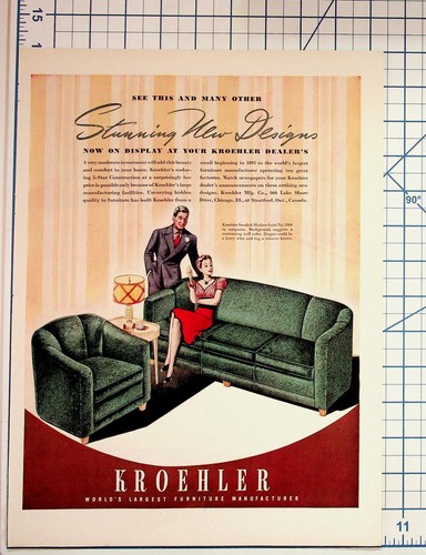 Vintage kroehler furniture - vintage, ad