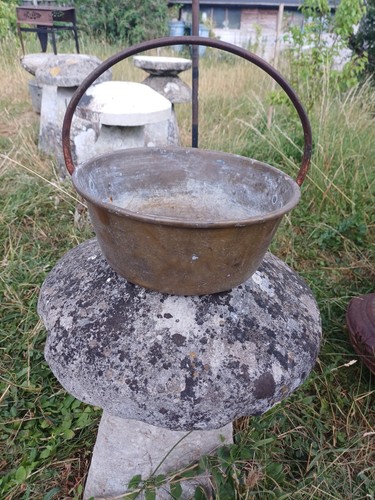 Vintage brass and iron jam - iron,