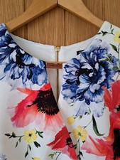 Ivory Floral Print Ruched