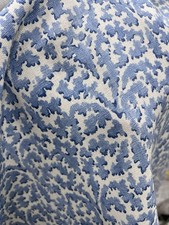 Linwood Bagatelle Small Prints In Forget Me Not Blue Linen Fabric 137x100cm