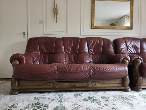 Seater leather sofa - 3,