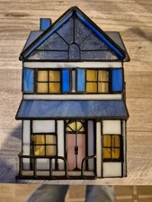 Small Tiffany Style Christopher Wray Glass House Lamp Rare - No bulb holder.