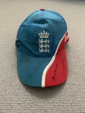 England 1999 World Cup Match Worn Alec Stewart Cap *Squad Signed*