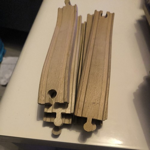 Wooden train track ascending - wooden,