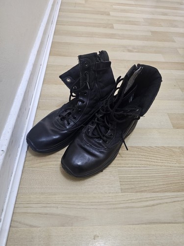Black leather combat - leather,