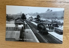 Old Photo Postcard Of Christow Station Looking North With A 5500 Class 2-6-2T.