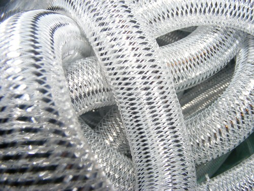 Silver metallic tubular - silver, crin