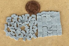 100 Ceramic 20 Sq Cm Of Grey Paving Bricks Paths BBQ Tumdee Dolls House