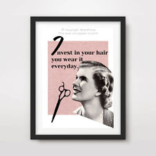 WOMEN HAIRDRESSERS SALON ADVICE QUOTE ART PRINT POSTER Wall Decor Invest in Hair