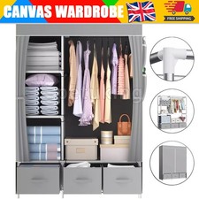 Large Fabric Canvas Wardrobe