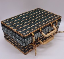 Vintage Wicker Picnic Case