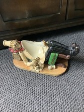 QUIRKY SLEEPING CHEF RESIN WINE BOTTLE HOLDER