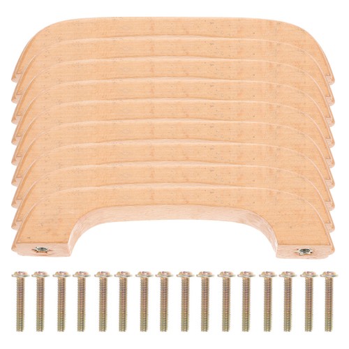 8pcs wood beech door handles - wood,
