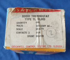 Vintage Satchwell TL 35/MD Thermostat-Unused Boxed With Instructions