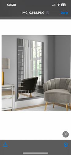 Large silver rectangular wall - silver,